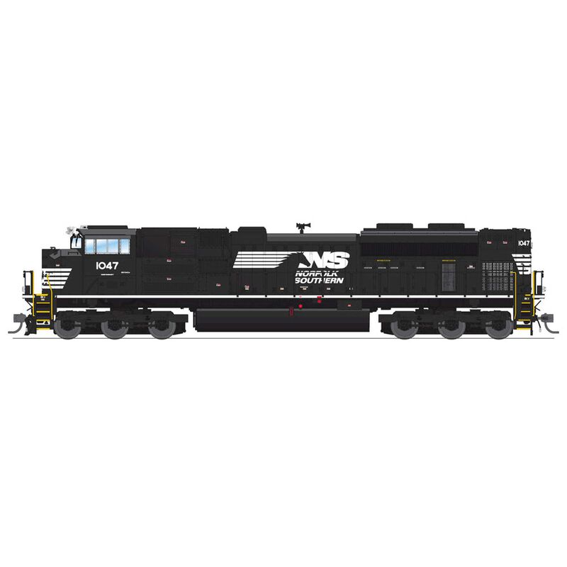 HO EMD SD70ACe Locomotive, NS 1047 Black / White