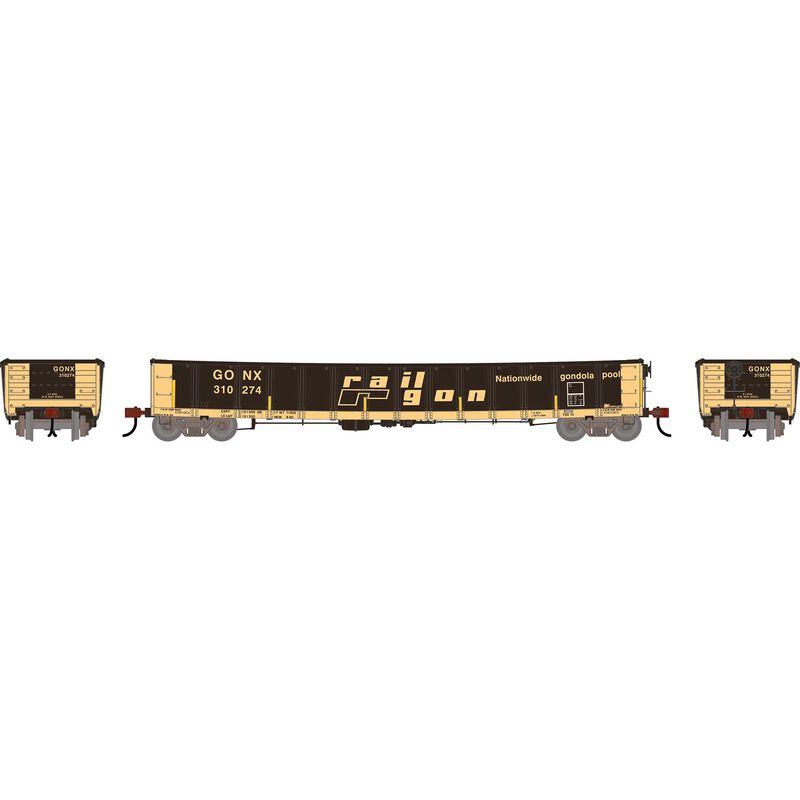 HO ATH 52' Mill Gondola, Primed For Grime CarKnocker GONX w/Reflectors #310274