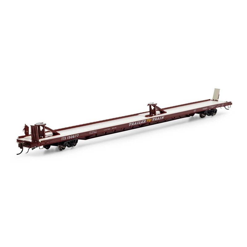 HO F89-F 89'8" TOFC Flat, TTX/Brown #150677