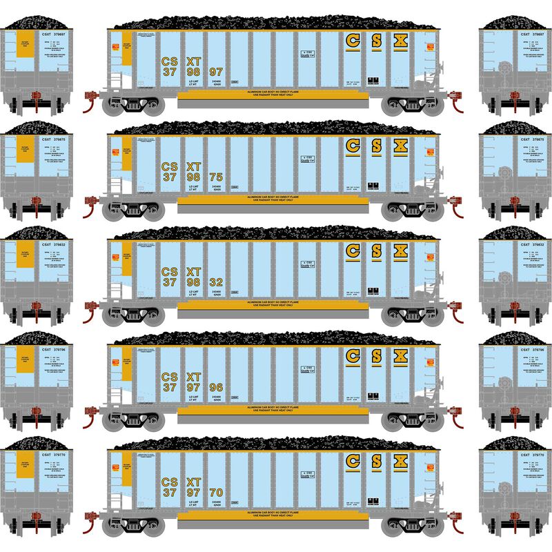 HO Bethgon Coalporter with Load, CSX #3 (5)