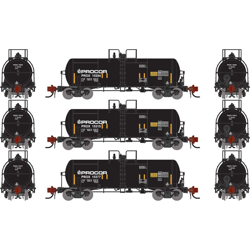 N 13K Gallon Acid Tank Car, PROX #15284/15315/15377 (3)