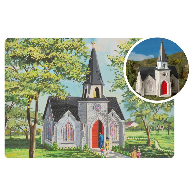 HO Plasticville USA 75TH Anniversary Cathedral