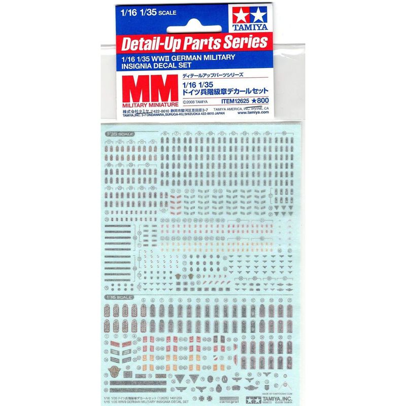 1/16 & 1/35 German Military Insignia Decals Set