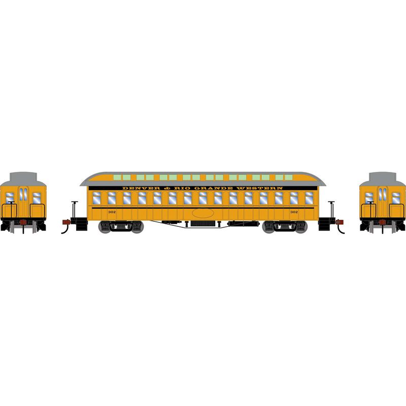 HO 50' Old Time Overland Coach, D&RGW #302