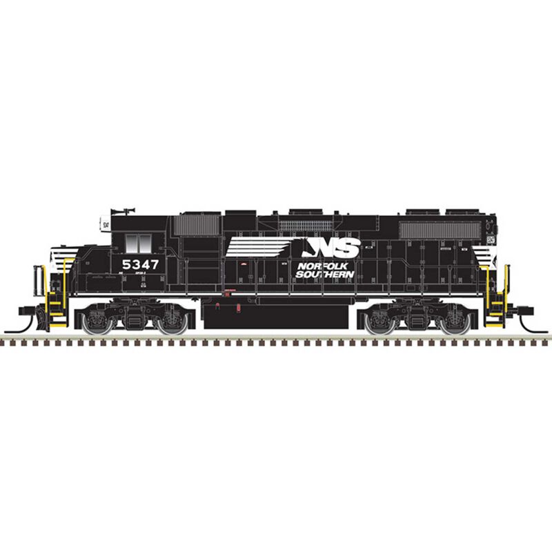 N GP38-2 Phase II NorfolkS 5347, Black/White/Gold