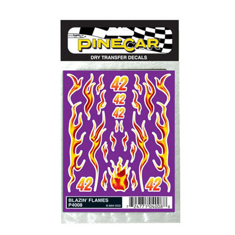 Dry Transfer Decals, Blazin' Flames