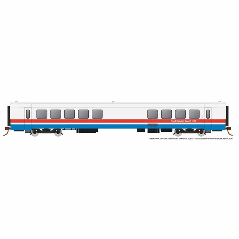 HO RTL Trbolnr Coach Amtrak Phase III Early 183