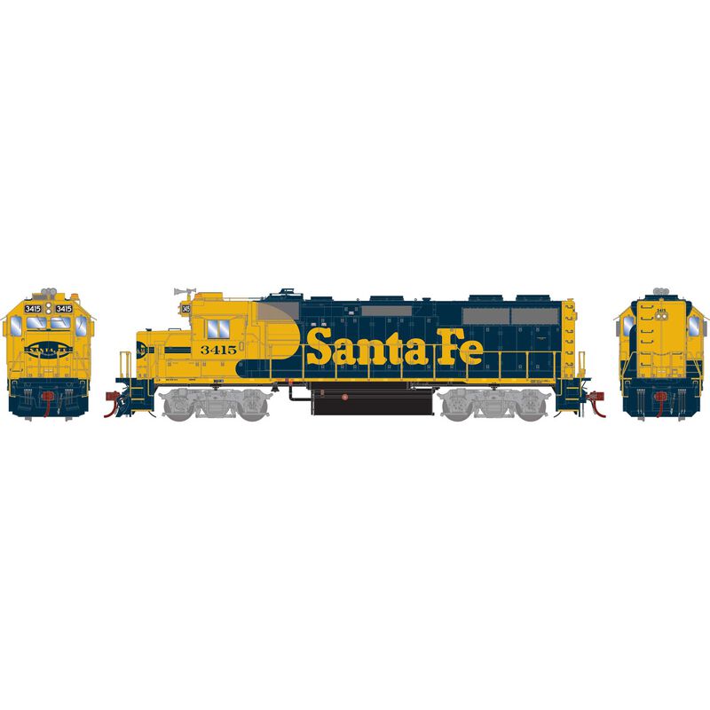 HO GP39-2u Locomotive with DCC & Sound, ATSF #3415