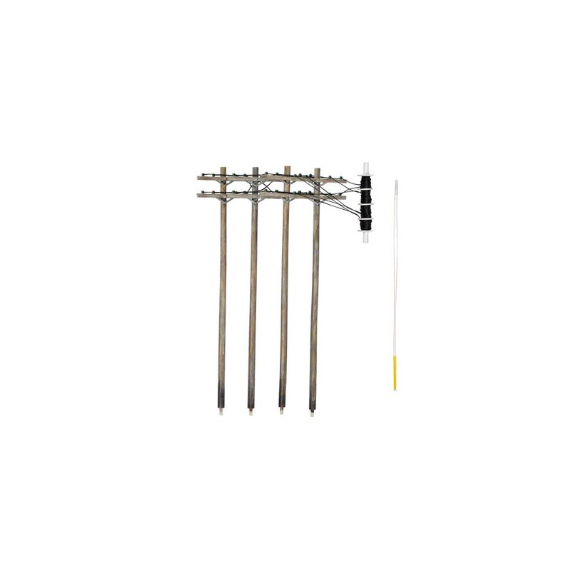 O Wired Poles Double Crossbar