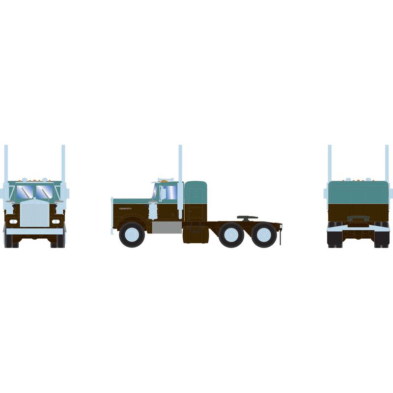 HO KW Tractor, Metallic Teal & Black No Road Number