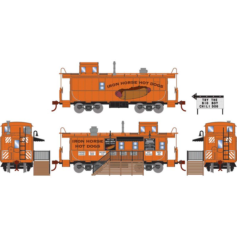 HO Concession Caboose, Iron Horse Hotdogs