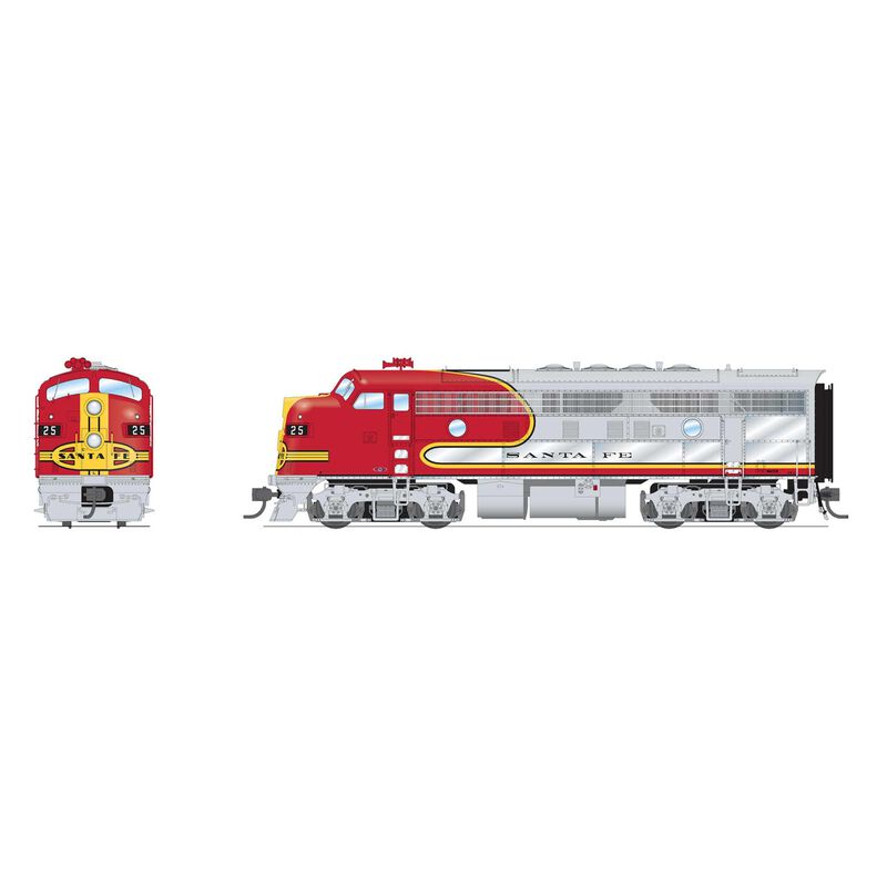 HO EMD F3A Locomotive, ATSF 26C, Warbonnet Scheme, 1960's