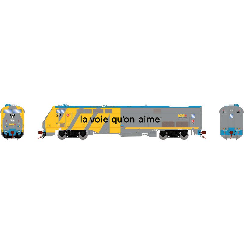 HO P42DC Locomotive, VIA, Love the Way #911