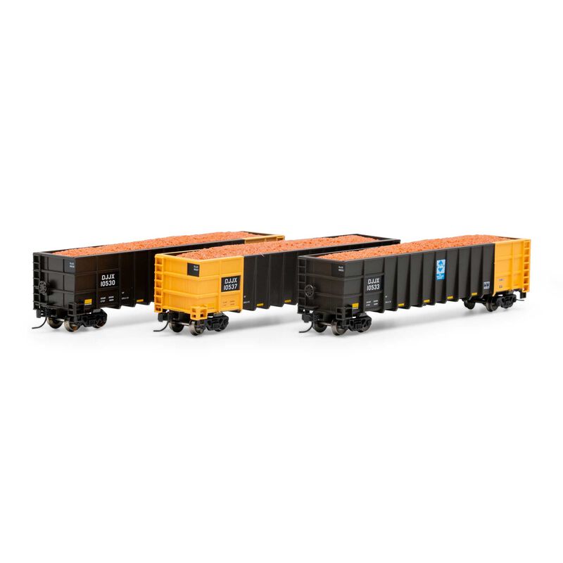 N Thrall High Side Gondola with Load, DJJX #2 (3)