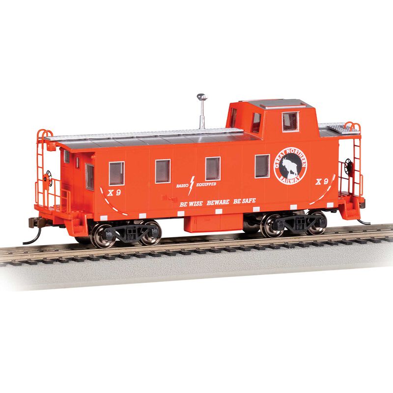 HO Streamlined Caboose w/ Off-Set Cupola - Great Northern #X-9