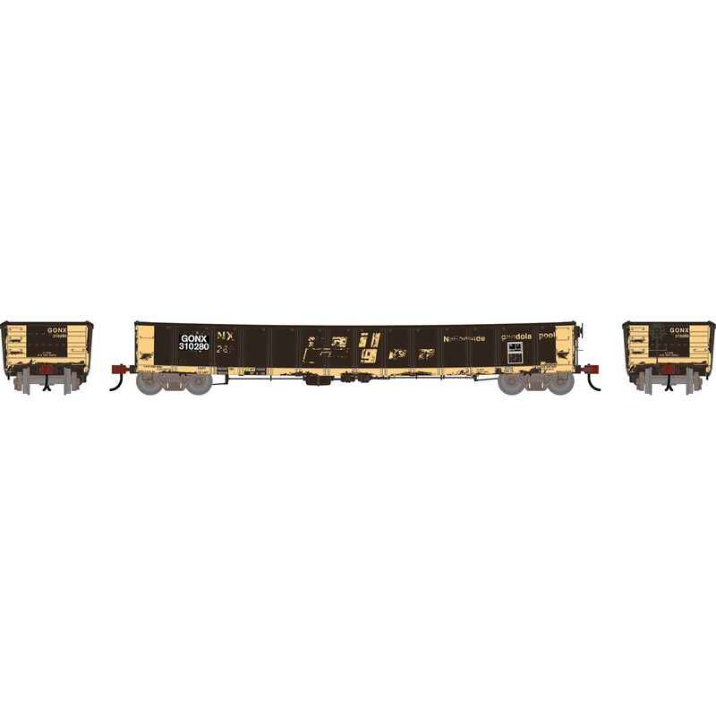 HO ATH 52' Mill Gondola, Primed For Grime CarKnocker GONX 'White Letters' #310280
