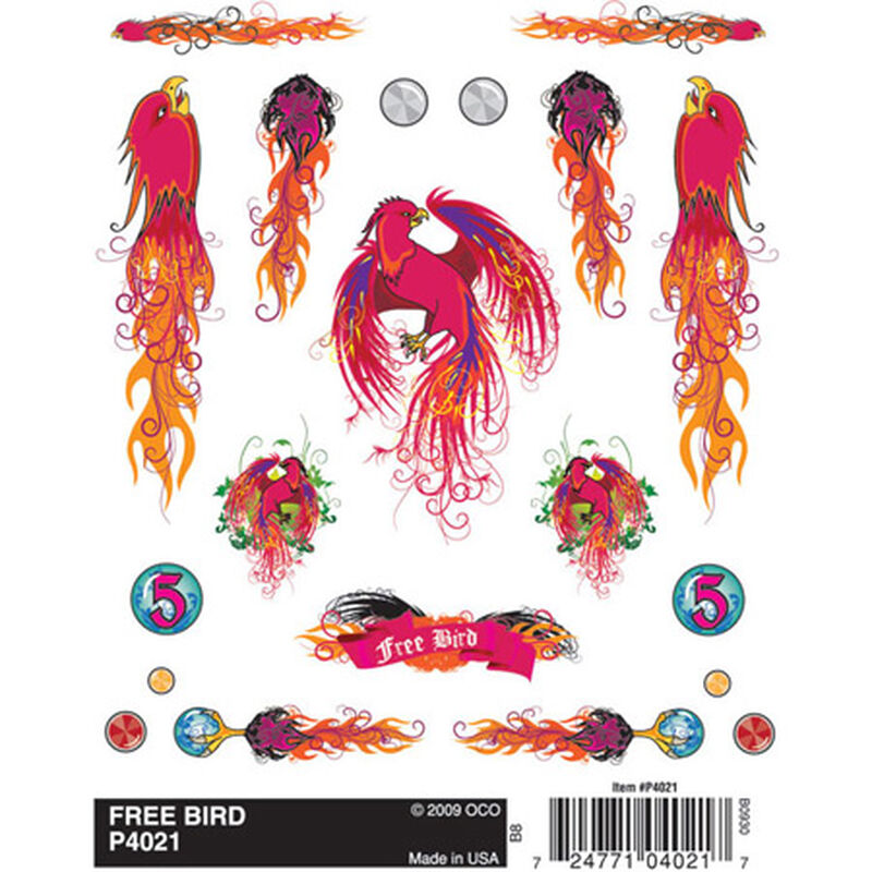 Dry Transfer Decals, Free Bird