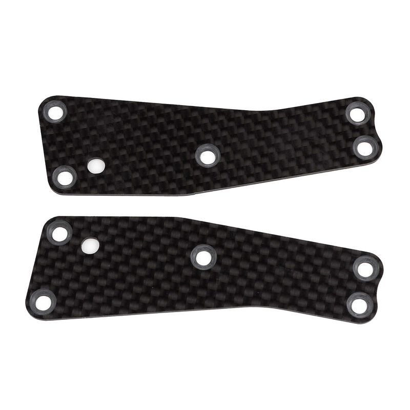 Front Upper Suspension Arm Inserts, 1.2mm Carbon Fiber: RC8T3.2