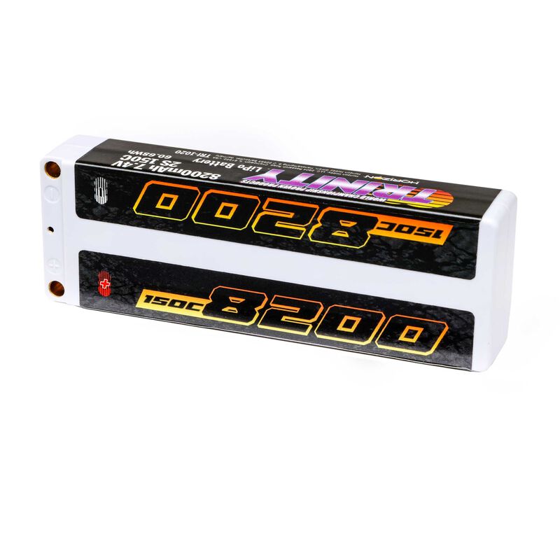 7.4V 8200mAh 2S 150C Stick LiPo Battery, 5mm Bullets