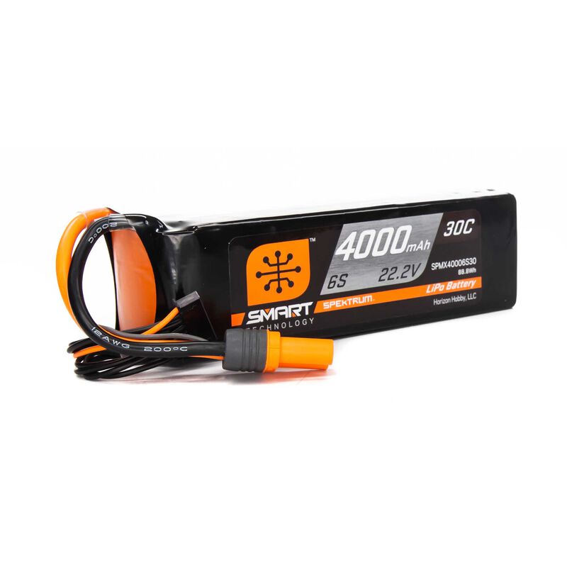 22.2V 4000mAh 6S 30C Smart LiPo Battery, IC5