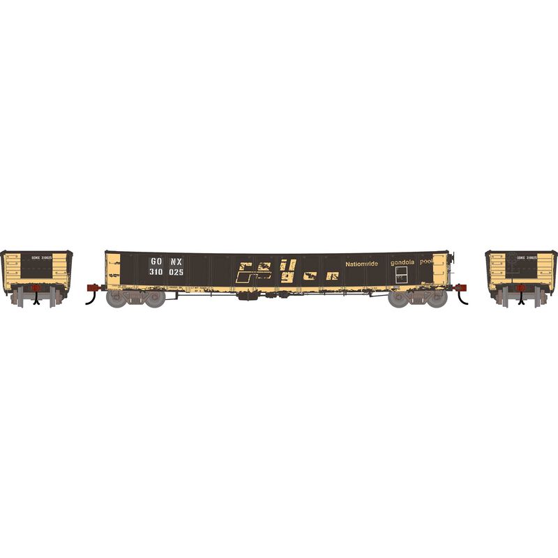HO ATH 52' Mill Gondola, Primed For Grime CarKnocker GONX 'White Stencil' #310025