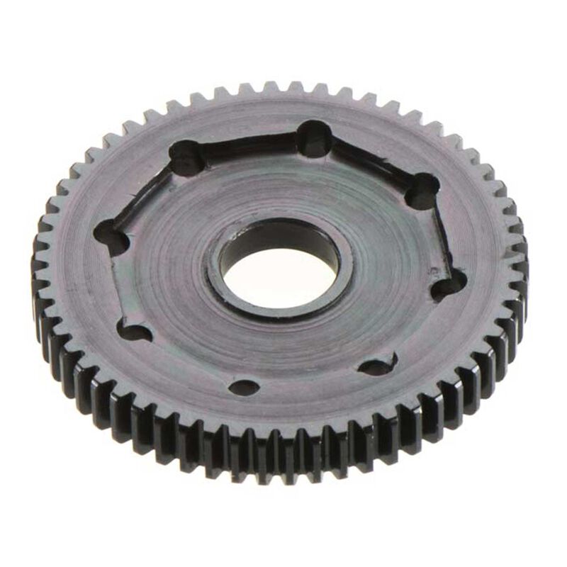 Mini .5Mod Blackened Hard Stl Spur 58T; Losi 8ight