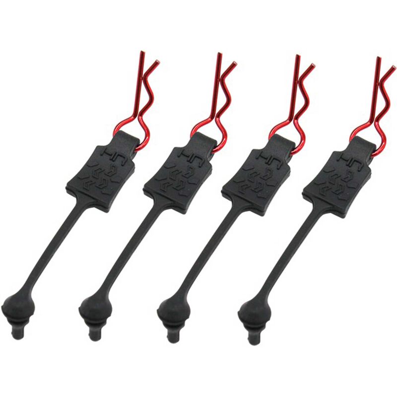 Body Clip Retainers, Red (4): 1/10