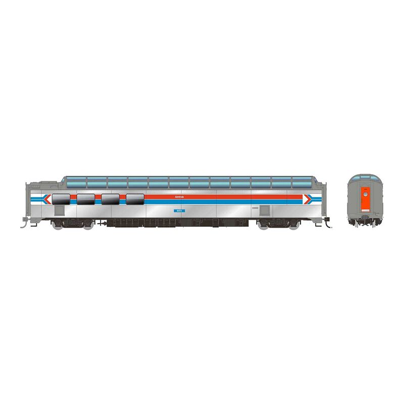 HO SP Dome-Lounge with Flat Sides, Amtrak Phase 1 #9372