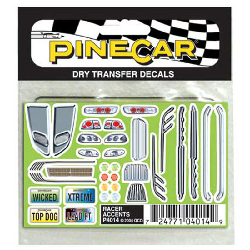 Dry Transfer Decals, Racer Accents