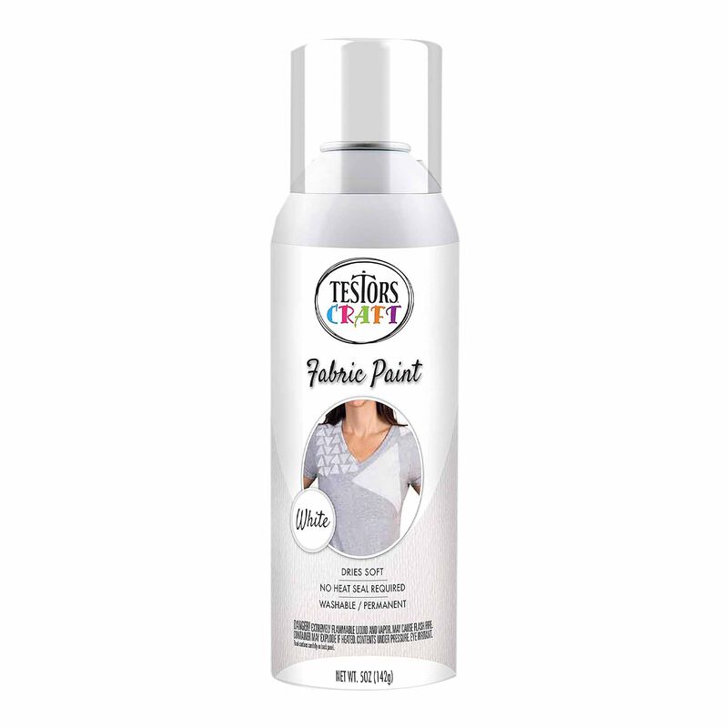 Testors Craft Fabric Spray Paint, 5 oz, White