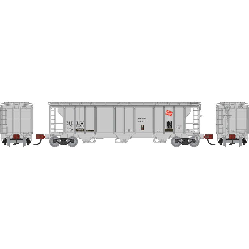N PS-2 2893 3-Bay Covered Hopper, MILW Primed For Grime #98023