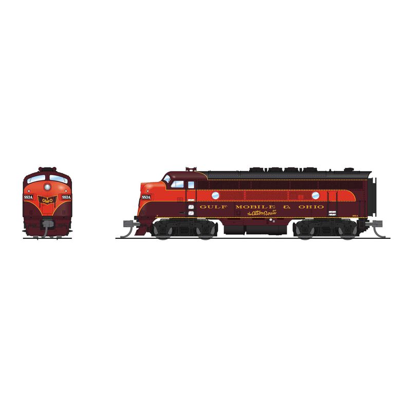 EMD F3A, GMO 833-A, Maroon & Imitation Gold, No-Sound / DCC-Ready, N