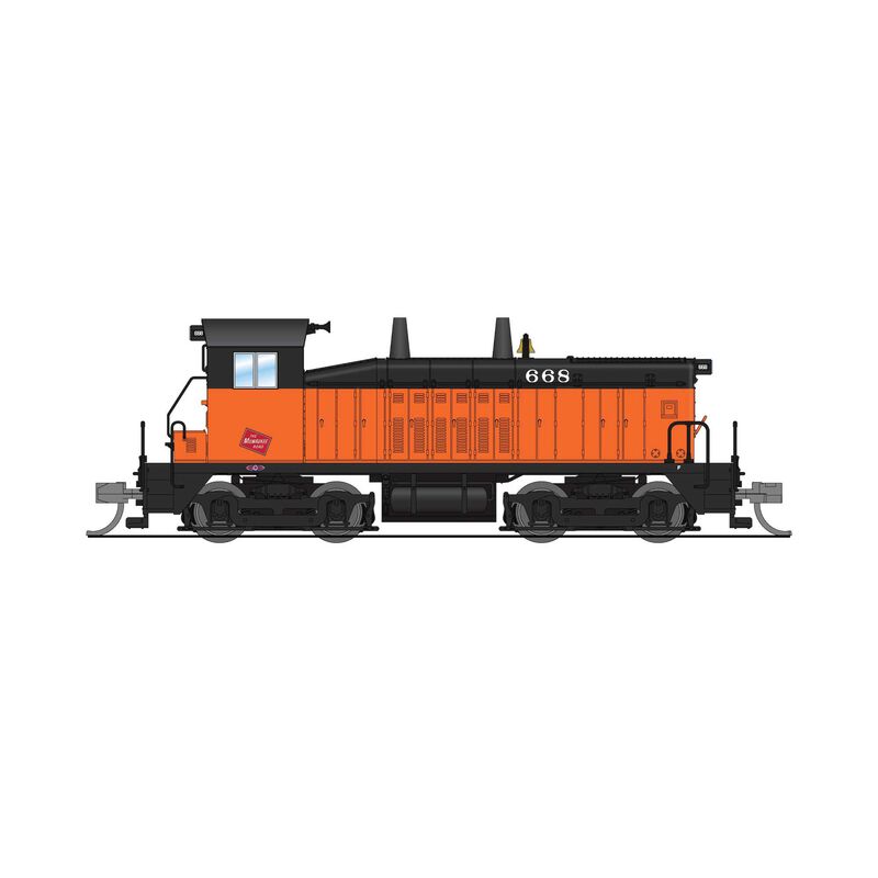 EMD NW2 Switcher, MILW 668, Orange & Black, No-Sound / DCC-Ready, N