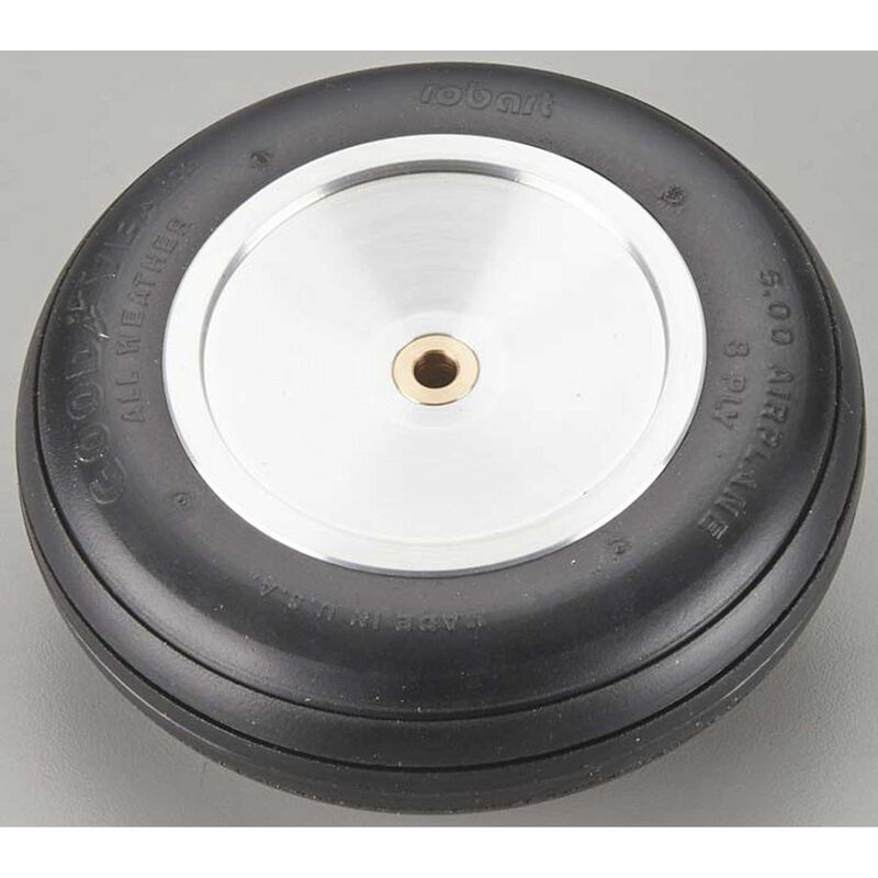Aluminum Wheel No Spoke with Tire, 5"