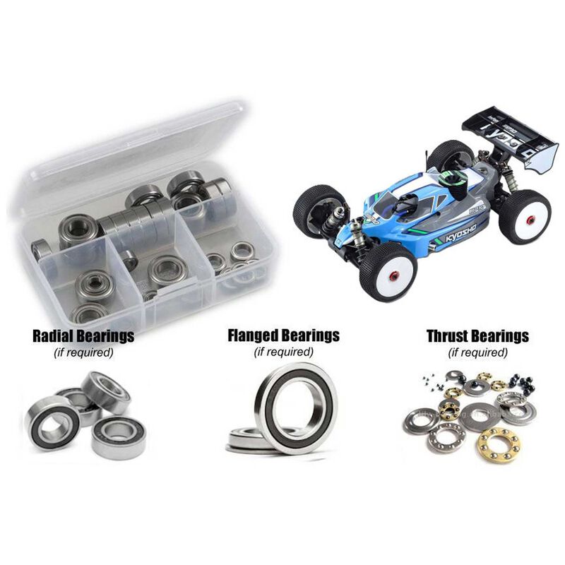 Rubber Shielded Bearing Kit, 1/8 Kyosho Inferno MP10 TKI2 Nitro