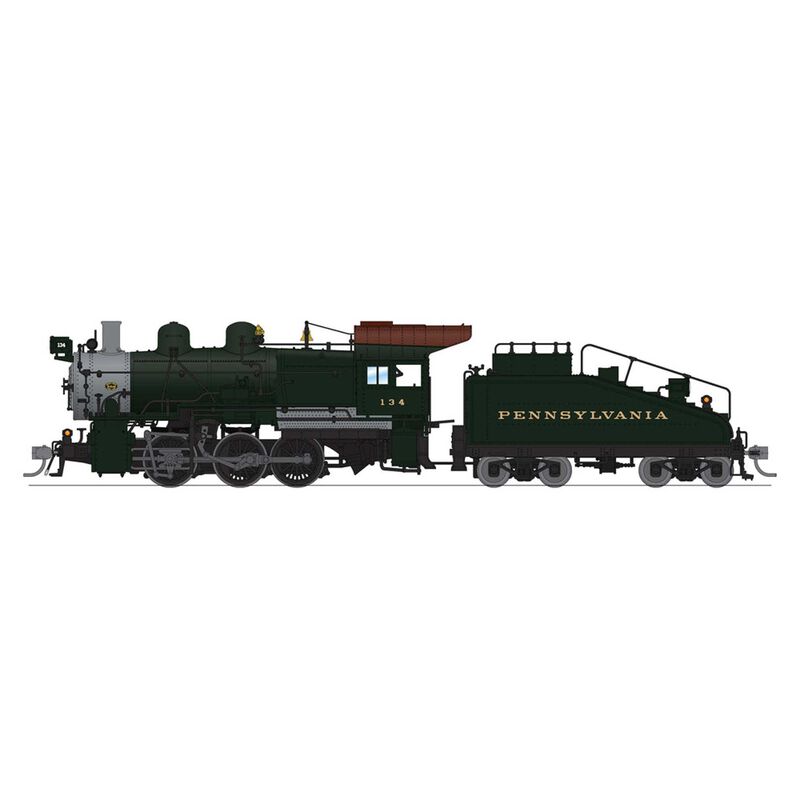 HO PRR B6sb 0-6-0, #134, Post-War Appearance, 60S66A Tender, No-Sound/DCC-Ready