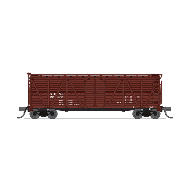 N 40' Wood Stock Car, ATSF 52240, Mule Sounds