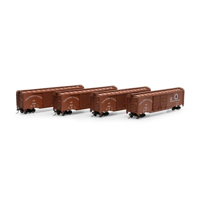 HO PS-1 Double Sliding Door Box Car, NP #6523 / 6526 / 6777 / 6942 (4)