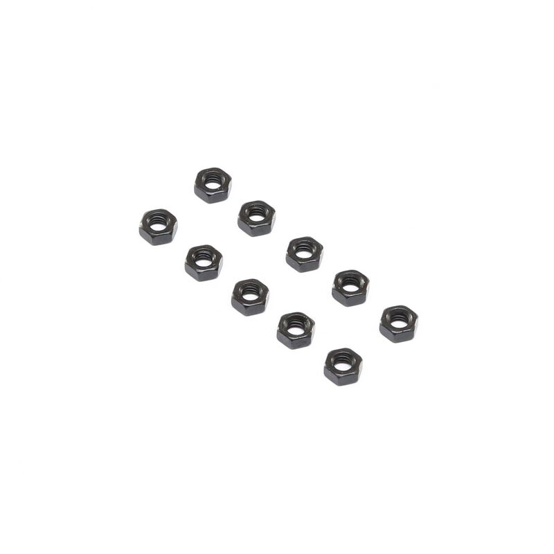 Flat Nut, Steel, M4 (10)