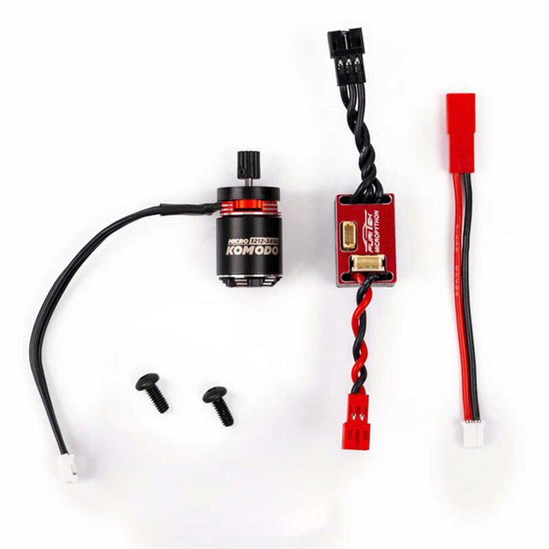 MicroModo Power Combo: Micro Python Brushless ESC & Mini Komodo V2 3450KV Motor, 1/18 Redcat Ascent-18