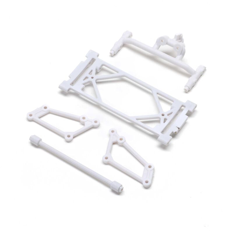 Front Wing Mount Set, White: 22S Sprint