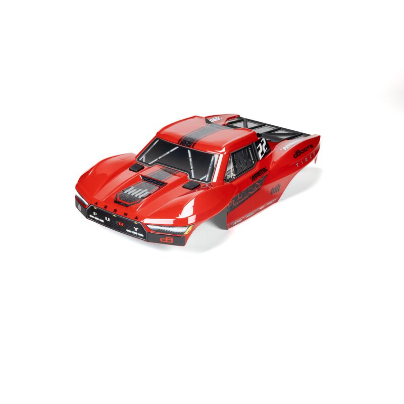 1/10 Clipless Painted Trimmed Body Set with Decals, Red: FURY 2WD