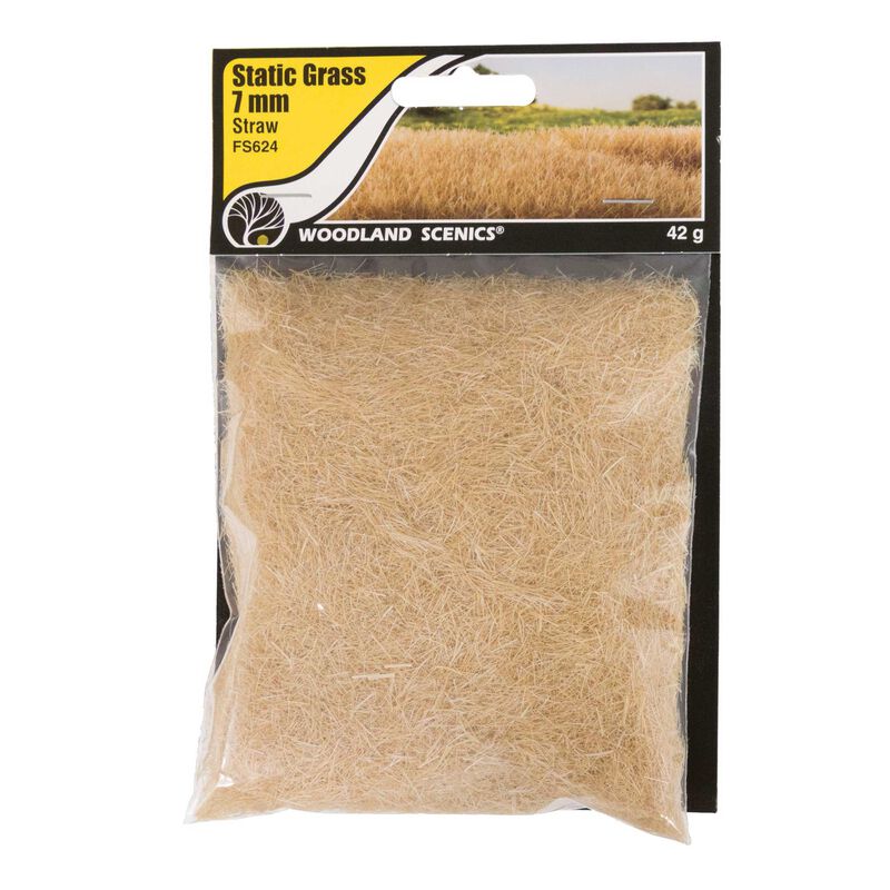 Static Grass Straw Green 7mm