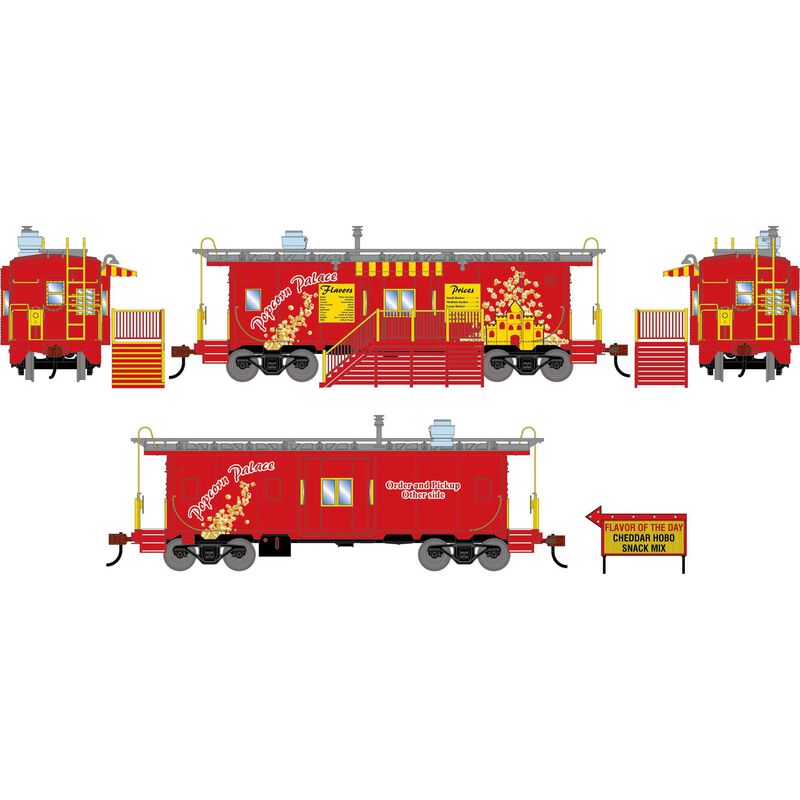 HO ATH Bay Window Concession Caboose, Popcorn Palace