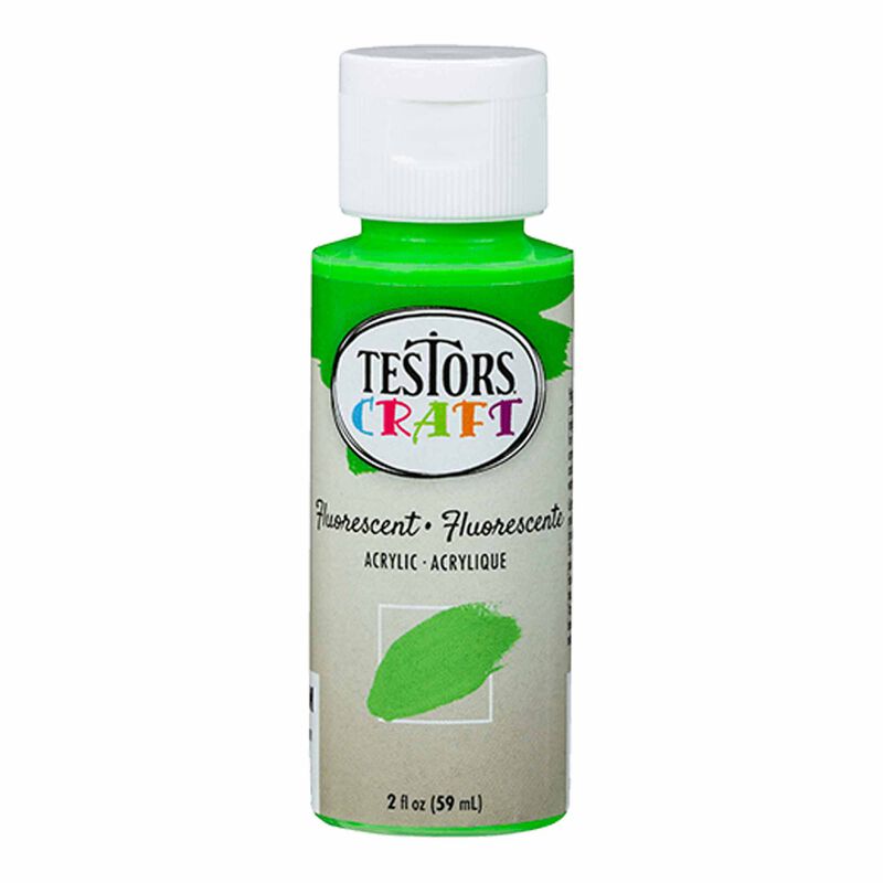 Acrylic Fluorescent Craft Paint, 2 oz, Green