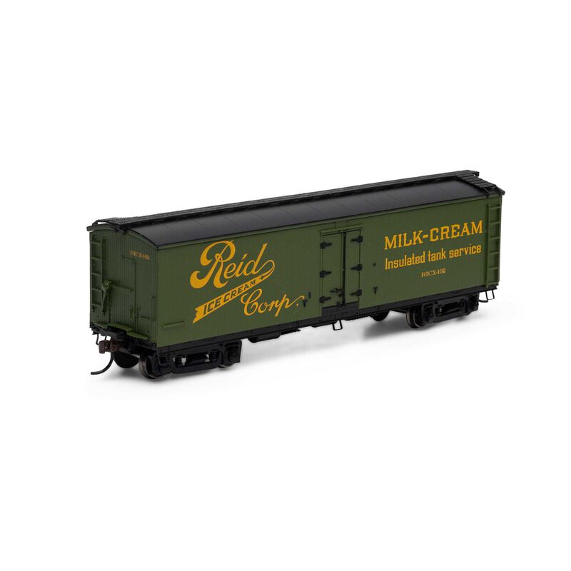 HO 40' Pfaudler Milk Car, Reid Ice Cream #102