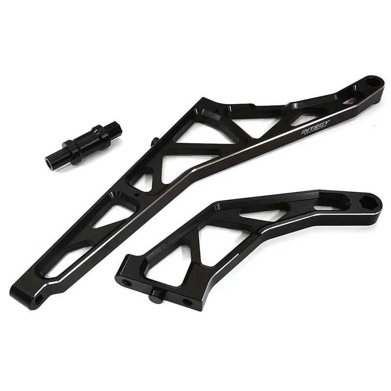Billet Machined Rear Chassis Braces (2): Losi DBXL-E 2.0