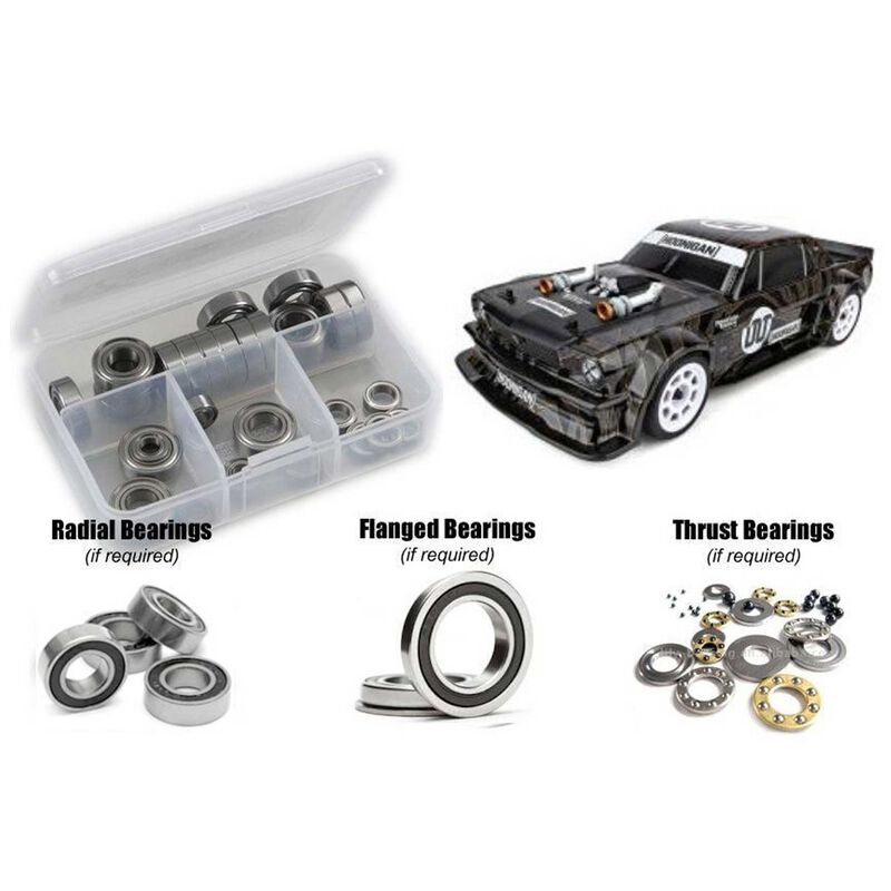 Rubber Shielded Bearing Kit, 1/10 Team Associated Apex2 Hoonicorn