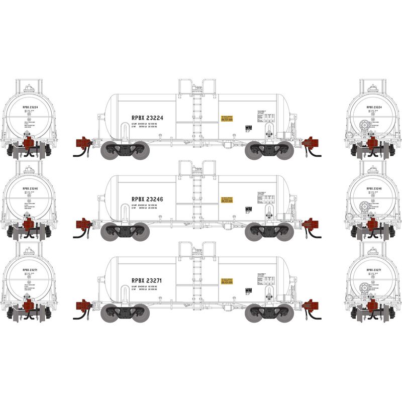 N 13K Gallon Acid Tank Car, RPBX #23224/23246/23271 (3)