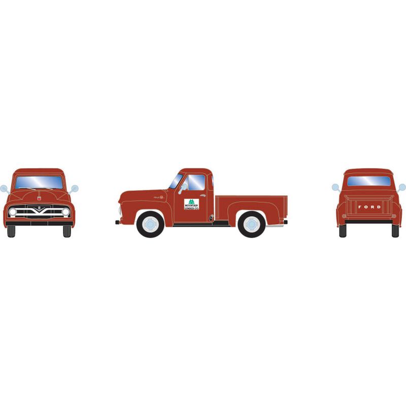 HO 1955 Ford F-100 Pickup Truck, Mountain Lumber